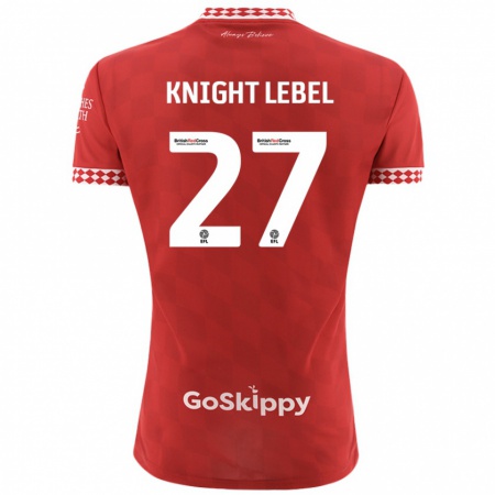 Kandiny Niño Camiseta Jamie Knight-Lebel #27 Rojo 1ª Equipación 2024/25 La Camisa Chile