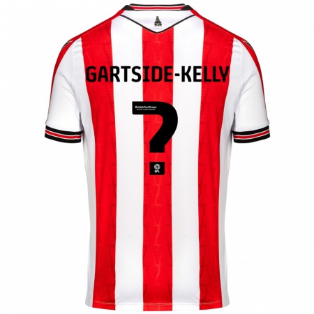 Kandiny Niño Camiseta Gabriel Gartside-Kelly #0 Rojo Blanco 1ª Equipación 2024/25 La Camisa Chile