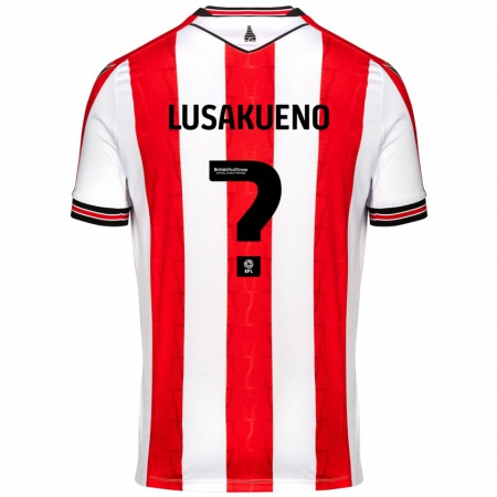 Kandiny Niño Camiseta Matty Lusakueno #0 Rojo Blanco 1ª Equipación 2024/25 La Camisa Chile