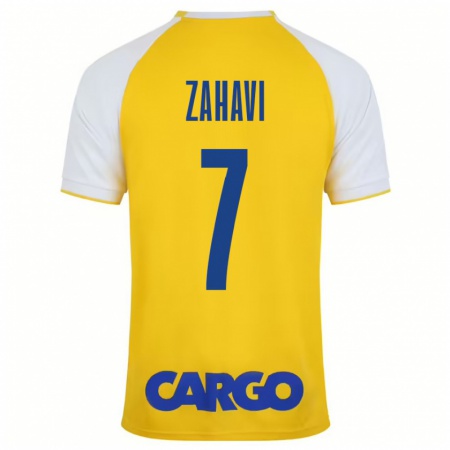 Kandiny Niño Camiseta Eran Zahavi #7 Amarillo Blanco 1ª Equipación 2024/25 La Camisa Chile