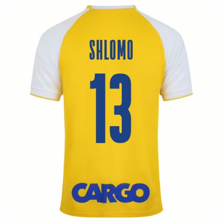 Kandiny Niño Camiseta Raz Shlomo #13 Amarillo Blanco 1ª Equipación 2024/25 La Camisa Chile