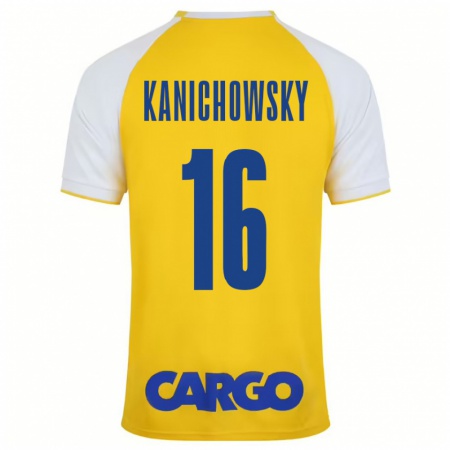 Kandiny Niño Camiseta Gabi Kanichowsky #16 Amarillo Blanco 1ª Equipación 2024/25 La Camisa Chile