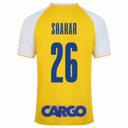 Kandiny Niño Camiseta Ido Shahar #26 Amarillo Blanco 1ª Equipación 2024/25 La Camisa Chile