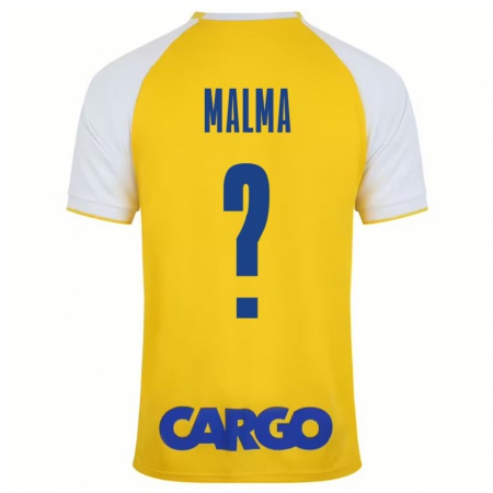 Kandiny Niño Camiseta Itay Malma #0 Amarillo Blanco 1ª Equipación 2024/25 La Camisa Chile