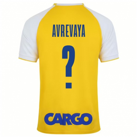 Kandiny Niño Camiseta Liroy Avrevaya #0 Amarillo Blanco 1ª Equipación 2024/25 La Camisa Chile