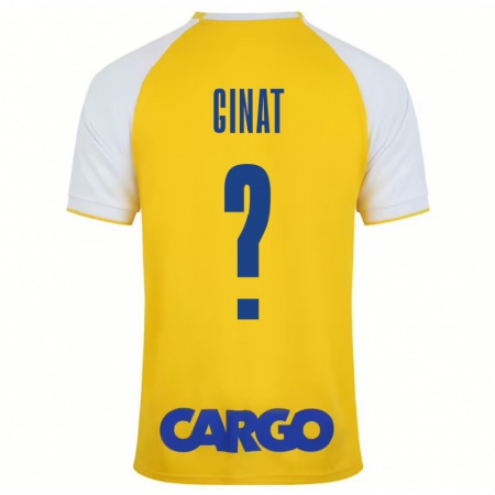 Kandiny Niño Camiseta Eran Ginat #0 Amarillo Blanco 1ª Equipación 2024/25 La Camisa Chile