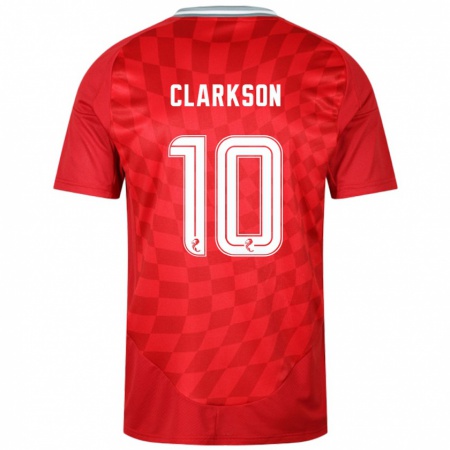 Kandiny Niño Camiseta Leighton Clarkson #10 Rojo 1ª Equipación 2024/25 La Camisa Chile