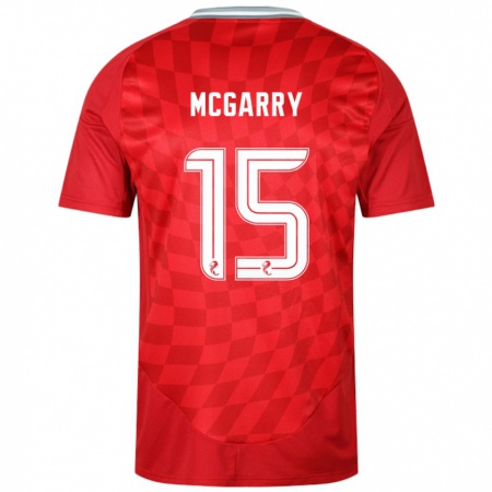 Kandiny Niño Camiseta James Mcgarry #15 Rojo 1ª Equipación 2024/25 La Camisa Chile