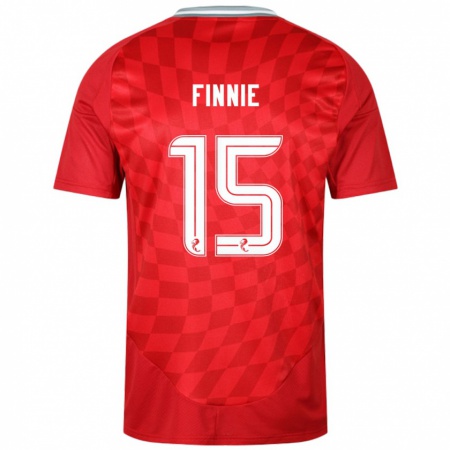 Kandiny Niño Camiseta Maddison Finnie #15 Rojo 1ª Equipación 2024/25 La Camisa Chile