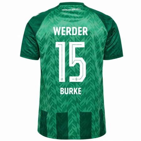 Kandiny Niño Camiseta Oliver Burke #15 Verde 1ª Equipación 2024/25 La Camisa Chile