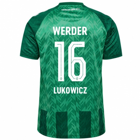 Kandiny Niño Camiseta Maik Lukowicz #16 Verde 1ª Equipación 2024/25 La Camisa Chile