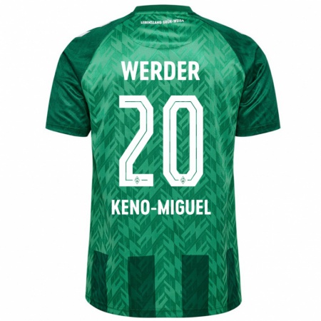 Kandiny Niño Camiseta Keno-Miguel Meyer #20 Verde 1ª Equipación 2024/25 La Camisa Chile