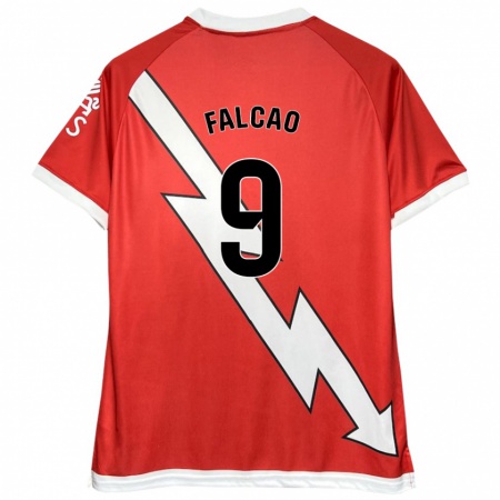 Kandiny Niño Camiseta Radamel Falcao #9 Blanco Rojo 1ª Equipación 2024/25 La Camisa Chile