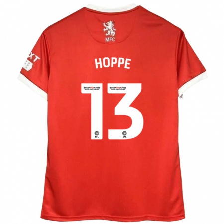 Kandiny Niño Camiseta Matthew Hoppe #13 Rojo Blanco 1ª Equipación 2024/25 La Camisa Chile