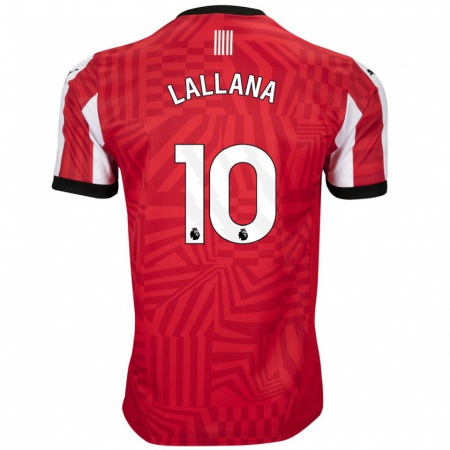 Kandiny Niño Camiseta Adam Lallana #10 Rojo Blanco 1ª Equipación 2024/25 La Camisa Chile