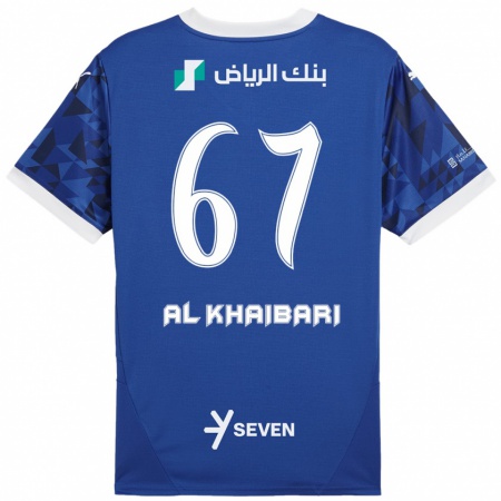 Kandiny Niño Camiseta Mohammed Al-Khaibari #67 Azul Oscuro Blanco 1ª Equipación 2024/25 La Camisa Chile