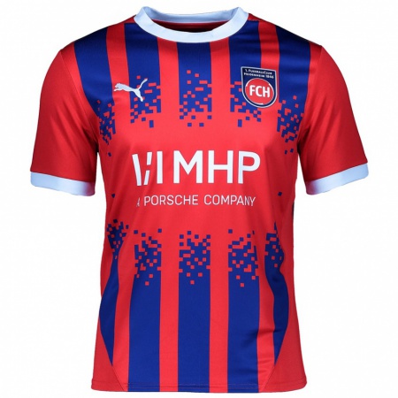 Kandiny Niño Camiseta Luigi Mignano #0 Rojo Azul 1ª Equipación 2024/25 La Camisa Chile