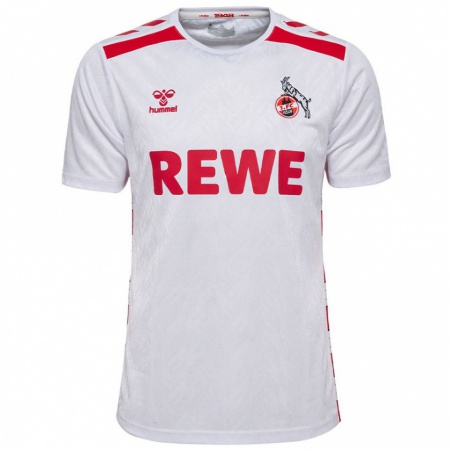 Kandiny Niño Camiseta Georg Strauch #18 Blanco Rojo 1ª Equipación 2024/25 La Camisa Chile