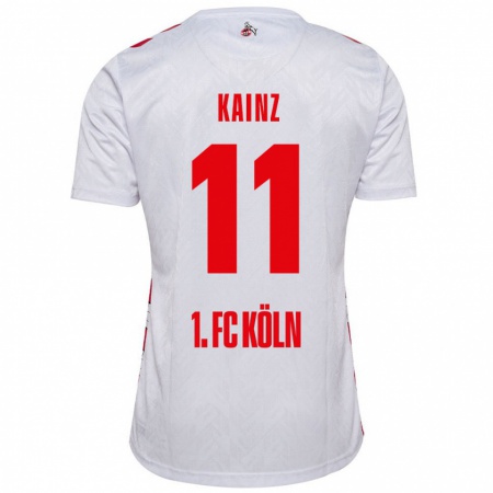 Kandiny Niño Camiseta Florian Kainz #11 Blanco Rojo 1ª Equipación 2024/25 La Camisa Chile