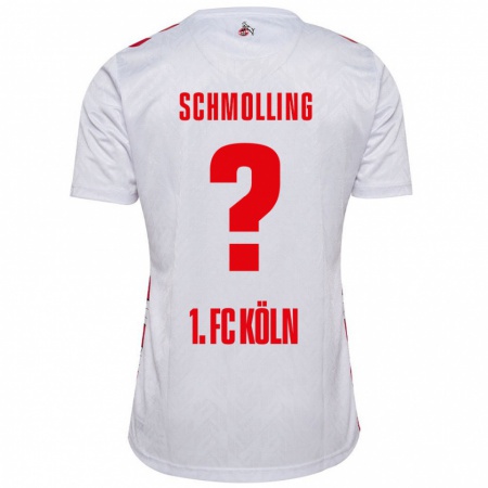 Kandiny Niño Camiseta Viktor Schmolling #0 Blanco Rojo 1ª Equipación 2024/25 La Camisa Chile