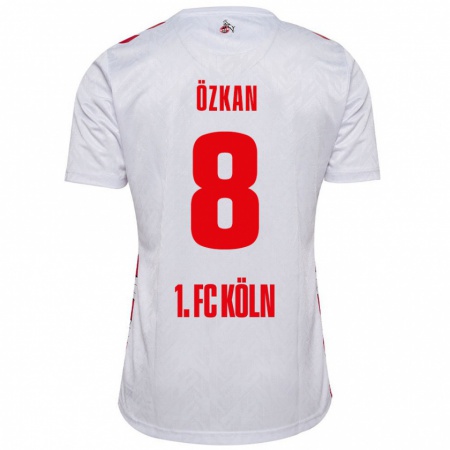 Kandiny Niño Camiseta Mikail Özkan #8 Blanco Rojo 1ª Equipación 2024/25 La Camisa Chile