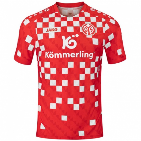 Kandiny Niño Camiseta Philipp Schreiber #0 Blanco Rojo 1ª Equipación 2024/25 La Camisa Chile