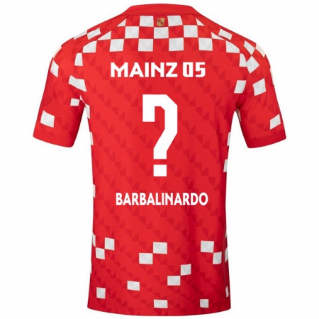 Kandiny Niño Camiseta Jordan Barbalinardo #0 Blanco Rojo 1ª Equipación 2024/25 La Camisa Chile