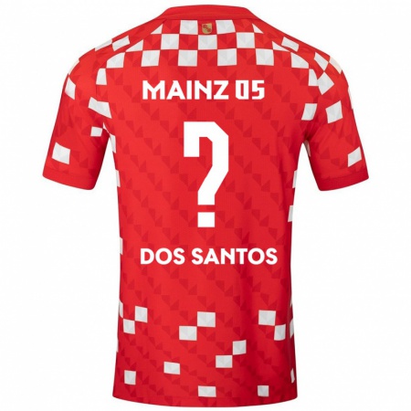 Kandiny Niño Camiseta Alexandre Tavares Dos Santos #0 Blanco Rojo 1ª Equipación 2024/25 La Camisa Chile