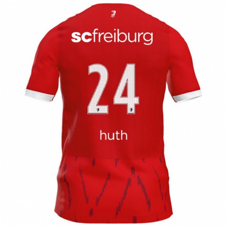 Kandiny Niño Camiseta Jannik Huth #24 Rojo 1ª Equipación 2024/25 La Camisa Chile