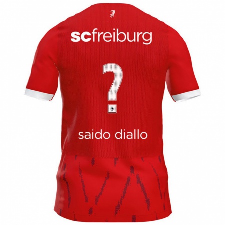 Kandiny Niño Camiseta Mamadou Saido Diallo #0 Rojo 1ª Equipación 2024/25 La Camisa Chile