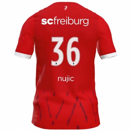 Kandiny Niño Camiseta Luka Nujic #36 Rojo 1ª Equipación 2024/25 La Camisa Chile