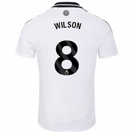 Kandiny Niño Camiseta Harry Wilson #8 Blanco 1ª Equipación 2024/25 La Camisa Chile