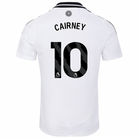 Kandiny Niño Camiseta Tom Cairney #10 Blanco 1ª Equipación 2024/25 La Camisa Chile