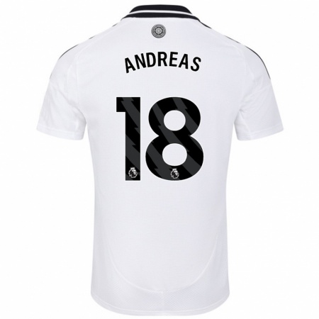 Kandiny Niño Camiseta Andreas Pereira #18 Blanco 1ª Equipación 2024/25 La Camisa Chile