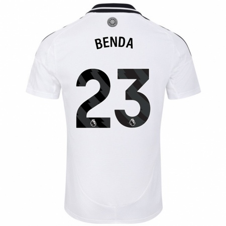 Kandiny Niño Camiseta Steven Benda #23 Blanco 1ª Equipación 2024/25 La Camisa Chile