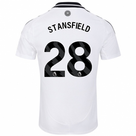 Kandiny Niño Camiseta Jay Stansfield #28 Blanco 1ª Equipación 2024/25 La Camisa Chile