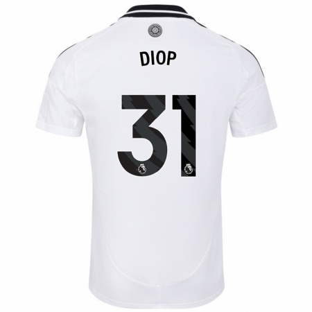 Kandiny Niño Camiseta Issa Diop #31 Blanco 1ª Equipación 2024/25 La Camisa Chile