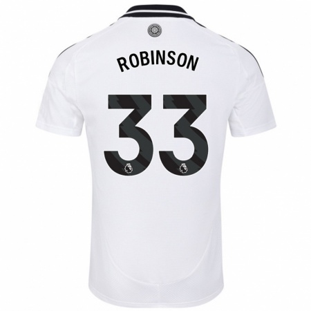 Kandiny Niño Camiseta Antonee Robinson #33 Blanco 1ª Equipación 2024/25 La Camisa Chile