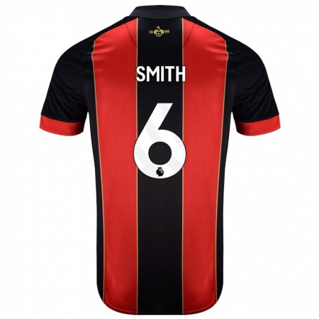 Kandiny Niño Camiseta Maisy Smith #6 Rojo Negro 1ª Equipación 2024/25 La Camisa Chile