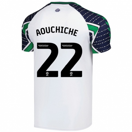 Kandiny Niño Camiseta Adil Aouchiche #22 Blanco 2ª Equipación 2024/25 La Camisa Chile