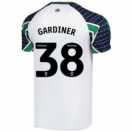 Kandiny Niño Camiseta Harry Gardiner #38 Blanco 2ª Equipación 2024/25 La Camisa Chile