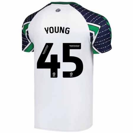 Kandiny Niño Camiseta Matthew Young #45 Blanco 2ª Equipación 2024/25 La Camisa Chile