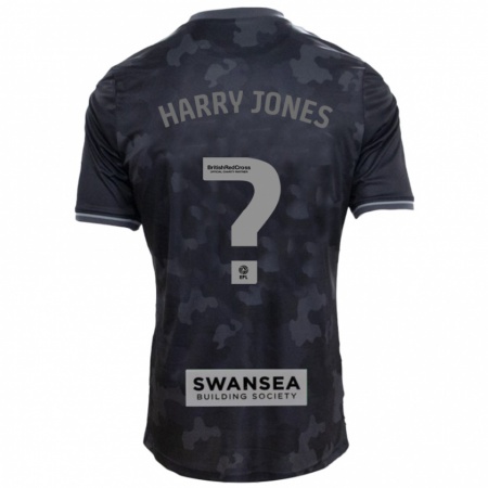 Kandiny Niño Camiseta Harry Jones #0 Negro 2ª Equipación 2024/25 La Camisa Chile