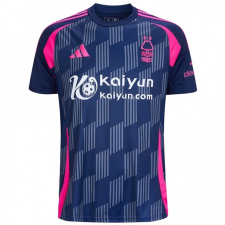 Kandiny Niño Camiseta Willy Boly #30 Azul Real Rosa 2ª Equipación 2024/25 La Camisa Chile