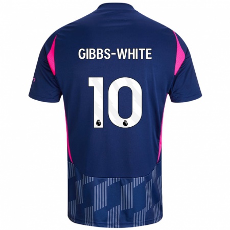 Kandiny Niño Camiseta Morgan Gibbs-White #10 Azul Real Rosa 2ª Equipación 2024/25 La Camisa Chile