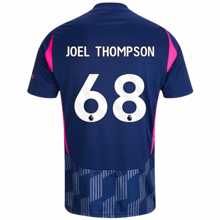 Kandiny Niño Camiseta Joel Thompson #68 Azul Real Rosa 2ª Equipación 2024/25 La Camisa Chile