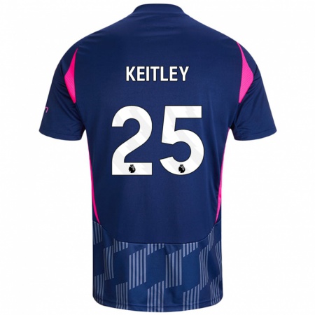 Kandiny Niño Camiseta Alice Keitley #25 Azul Real Rosa 2ª Equipación 2024/25 La Camisa Chile