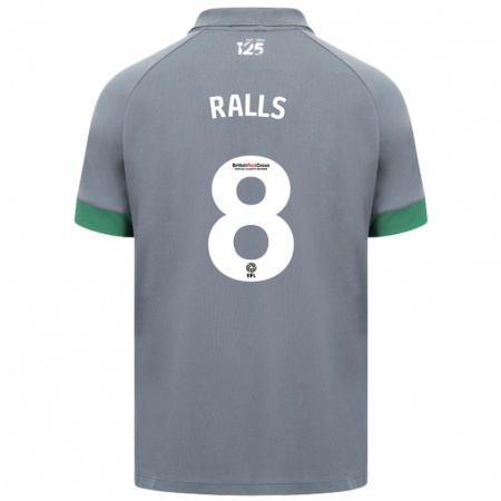 Kandiny Niño Camiseta Joe Ralls #8 Gris Oscuro 2ª Equipación 2024/25 La Camisa Chile