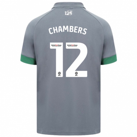 Kandiny Niño Camiseta Calum Chambers #12 Gris Oscuro 2ª Equipación 2024/25 La Camisa Chile