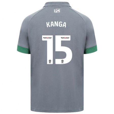 Kandiny Niño Camiseta Wilfried Kanga #15 Gris Oscuro 2ª Equipación 2024/25 La Camisa Chile